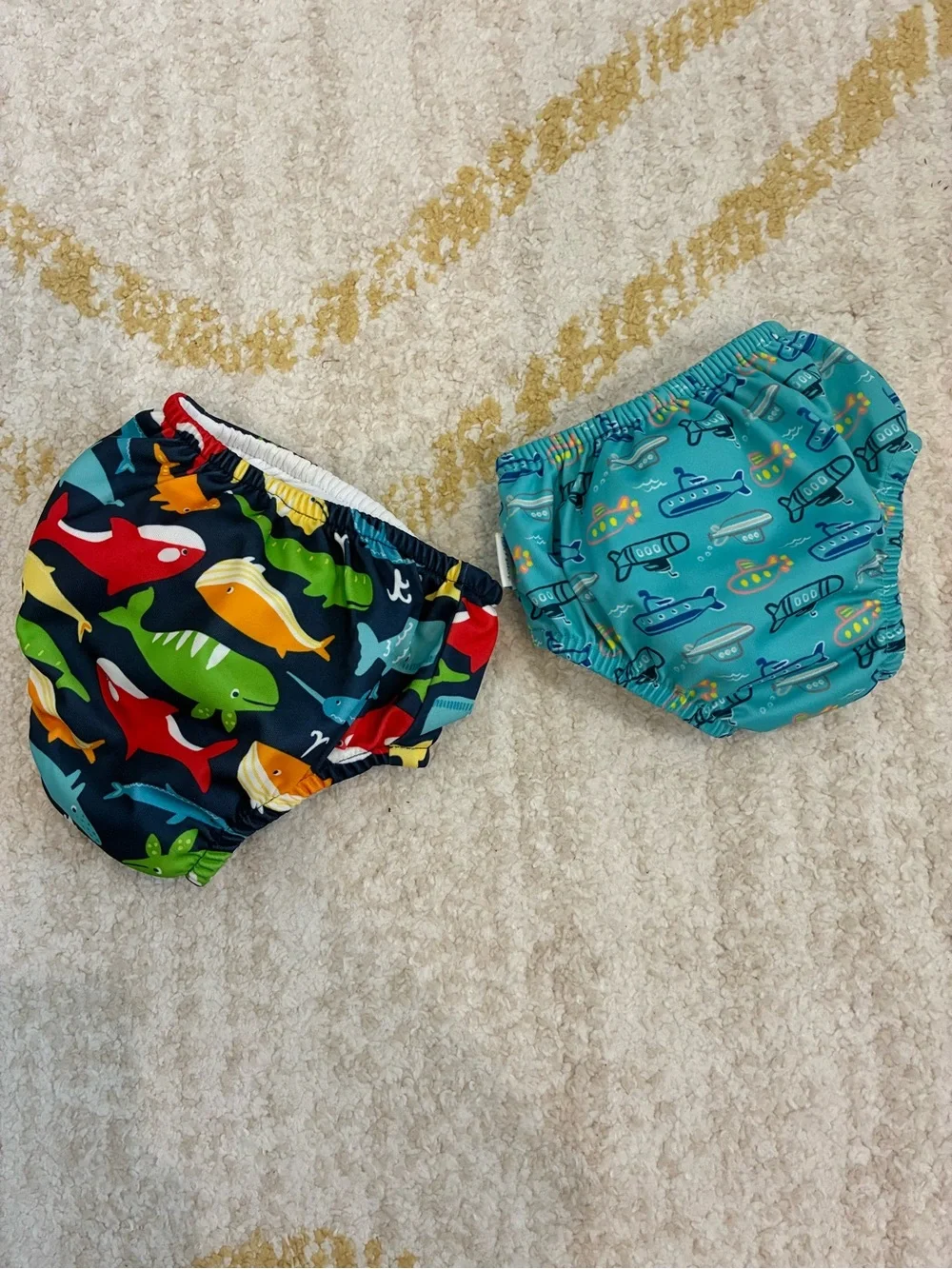 Baby Swim Diaper Set - Whale & Submarine Prints 6-12 months